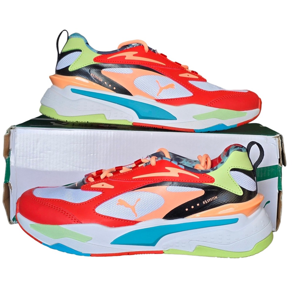 Puma RS-Fast HF Wns White Firelight Black Women's Fashion‎ Sneakers